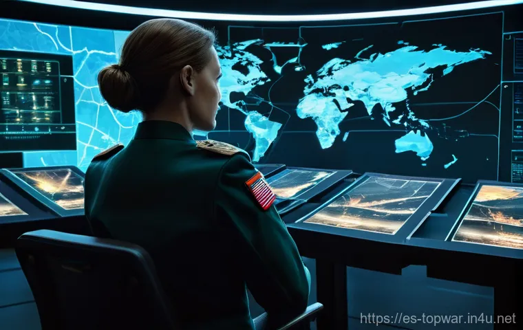 top war 자원 약탈 전략 - **Prompt:** A highly detailed, realistic illustration depicting a strategic military command center....