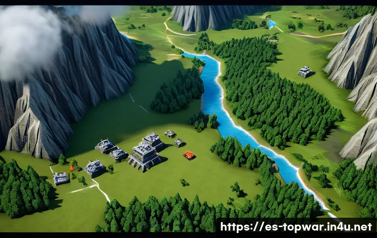 top war 지도 분석 팁 - A highly detailed strategic map scene from the game Top War, showcasing a mountainous zone with rare...